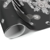 エレガントクリスマス白黒銀 ラッピングペーパー (ロールコーナー)