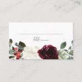 エレガントクリスマス結婚フローラ プレイスカード (正面)