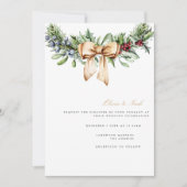 エレガントクリスマス結婚式招待状カード 招待状 (正面)