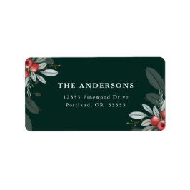 エレガントクリスマス緑ダークグリーン ラベル