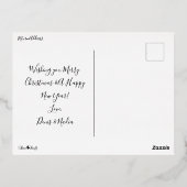 エレガントクリスマス聖なる書物、 経典写真 箔シーズンポストカード (裏面)