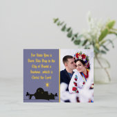 エレガントクリスマス聖なる書物、 経典写真 箔シーズンポストカード (立ち正面)