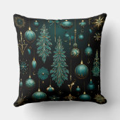 エレガントクリスマス装飾用クッション – バロックオーナメント クッション (裏面)