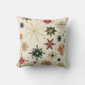 エレガントクリスマス金ゴールドの雪の模様 クッション (正面)