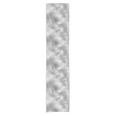 エレガントクリスマス銀の雪片パターン ショートテーブルランナー (正面)