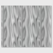 エレガントクリスマス銀サテンフェイクグラフィック ラッピングペーパー (フラット)