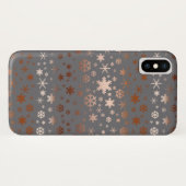 エレガントクリスマス雪片パターンバラ金ゴールド Case-Mate iPhoneケース (裏面(横))