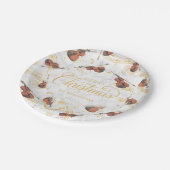 エレガントクリスマス音楽バイオリン ペーパープレート (アングル)