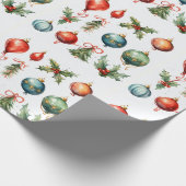 エレガントクリスマス飾り包装紙 ラッピングペーパー (角)