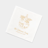 エレガントクリスマス飾り金箔ナプキン 箔ナプキン (左)