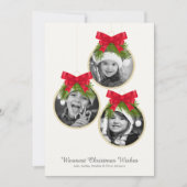 エレガントクリスマス飾り3枚 シーズンカード (正面)