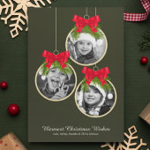 エレガントクリスマス飾り3枚 シーズンカード