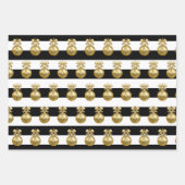 エレガントクリスマス飾り ラッピングペーパーシート (正面)