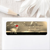 エレガントクリスマス鹿サンタハットフェイク、金ゴールド ラベル (インサイチュ)