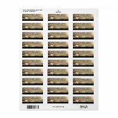 エレガントクリスマス鹿サンタハットフェイク、金ゴールド ラベル (フルシート)