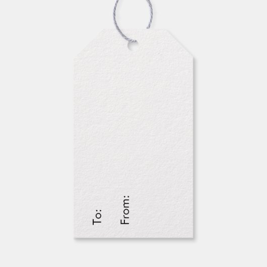 エレガントクリスマス黒白ストライプの ギフトタグ (裏面)