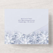 エレガントクリスマス3写真あいさつQRホリデーカード オールインワン招待状 (裏面)