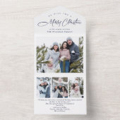 エレガントクリスマス4フォトグリーティングホリデーカード オールインワン招待状 (内側)