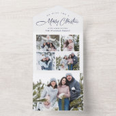 エレガントクリスマス5フォトグリーティングホリデーカード オールインワン招待状 (内側)