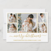 エレガントクリスマス5写真書道金ゴールド枠 シーズンカード (正面)