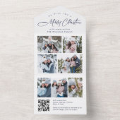 エレガントクリスマス7写真あいさつQRホリデーカード オールインワン招待状 (内側)