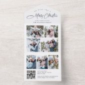 エレガントクリスマス7写真あいさつQRホリデーカード オールインワン招待状 (内側)