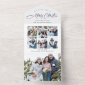 エレガントクリスマス7写真グリーティングホリデーカード オールインワン招待状 (内側)
