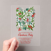 エレガントクリスマス アクリル招待状 (インサイチュ (ポータブル))