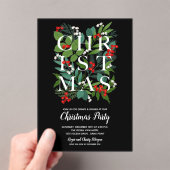 エレガントクリスマス アクリル招待状 (インサイチュ (ポータブル))