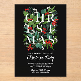 エレガントクリスマス アクリル招待状