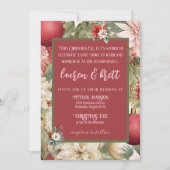 エレガントクリスマス・イブ・ロマン結婚チック 招待状 (正面)