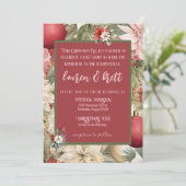 エレガントクリスマス・イブ・ロマン結婚チック 招待状 (スタンド正面)