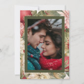 エレガントクリスマス・イブ・ロマン結婚チック 招待状 (裏面)