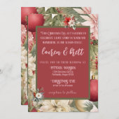 エレガントクリスマス・イブ・ロマン結婚チック 招待状 (正面/裏面)