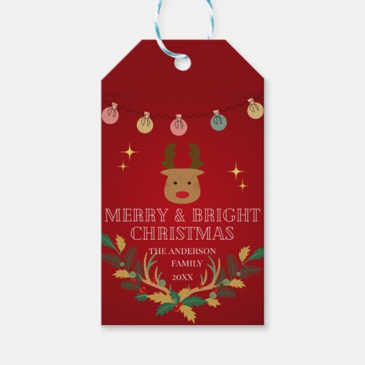エレガントクリスマス ギフトタグ (正面)