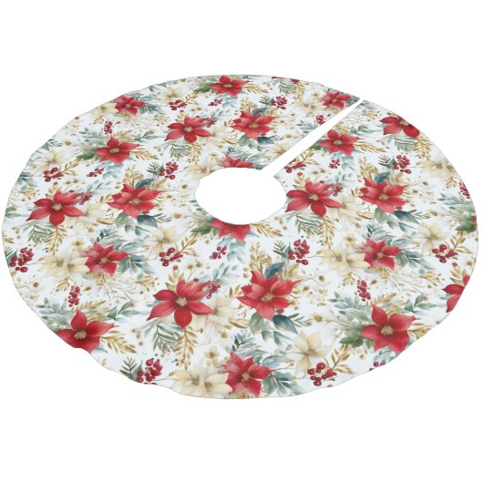 エレガントクリスマス ブラッシュドポリエステルツリースカート (アングル)