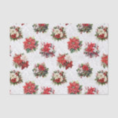 エレガントクリスマス・ポインセチアとダマスク 薄葉紙 (正面)