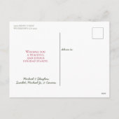 エレガントクリスマス・ポインセチアの休日の写真 シーズンポストカード (裏面)