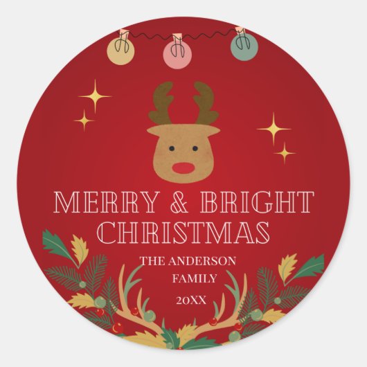 エレガントクリスマス ラウンドシール (正面)