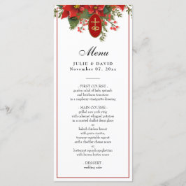 エレガントクリスマス・レッド・ポ結婚イントセチア メニュー