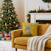 エレガントクリスマス《写真》ぼけ味トナカイ頭飾り クッション