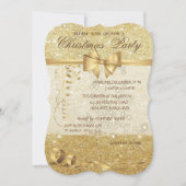 エレガントクリスマス、輝き、企業のパーティー 招待状 (正面)