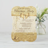 エレガントクリスマス、輝き、企業のパーティー 招待状 (スタンド正面)