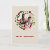 エレガントクリスモダンスリースクリーム写真 シーズンカード (正面)