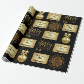 エレガントクリパーソナライズされたスマス ラッピングペーパー (アンロールド)