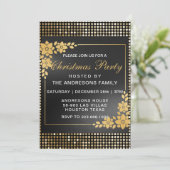 エレガントクリモダンスマスパーティー金ゴールドカスタム 招待状 (スタンド正面)