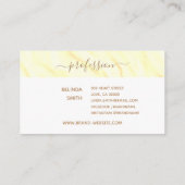 エレガントクリームカプチーノカリグラフィーシグネチャー 名刺 (裏面)