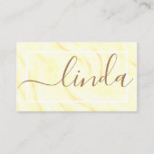 エレガントクリームカプチーノカリグラフィーシグネチャー 名刺 (正面)