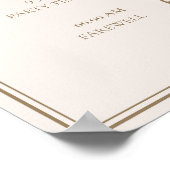 エレガントクレストモノグラム結婚ゴルフのタイムライン ポスター (角)