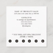 エレガントクール赤いハート美しいサロンロイヤリティ ロイヤリティカード (裏面)